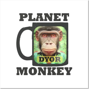 Planet Monkey DYOR Funny NFT Meme Posters and Art